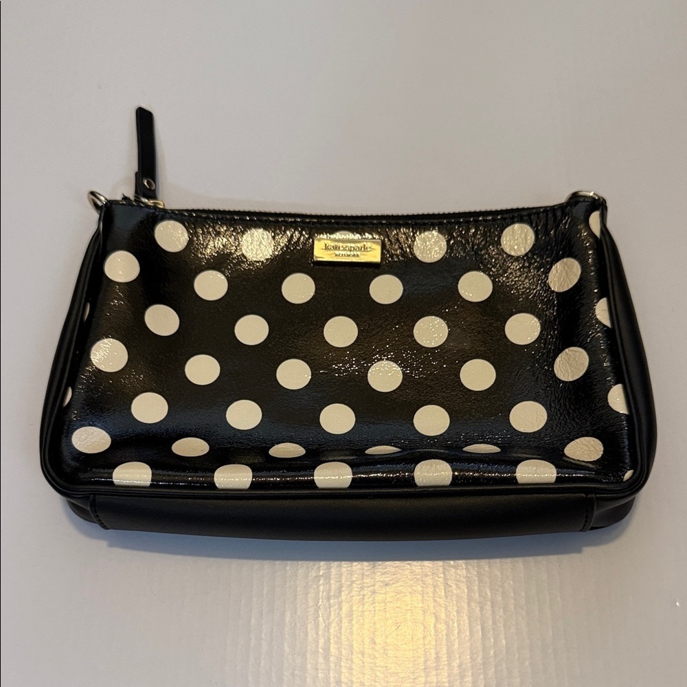 Kate Spade Black and White Polka Dot Wristlet